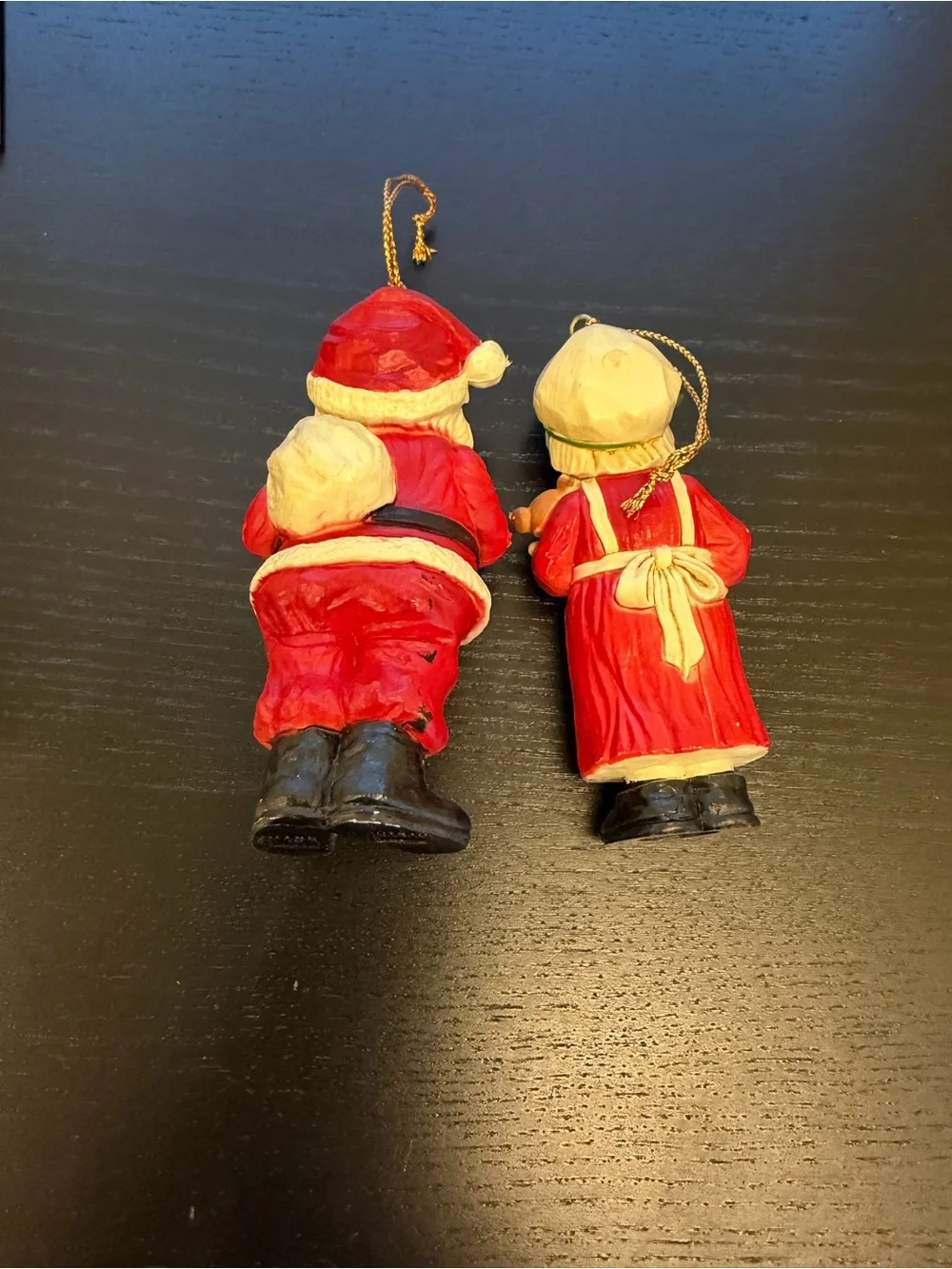 Vintage Holiday Memories Collector Santa & Mrs. Claus Holiday Ornaments